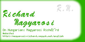 richard magyarosi business card